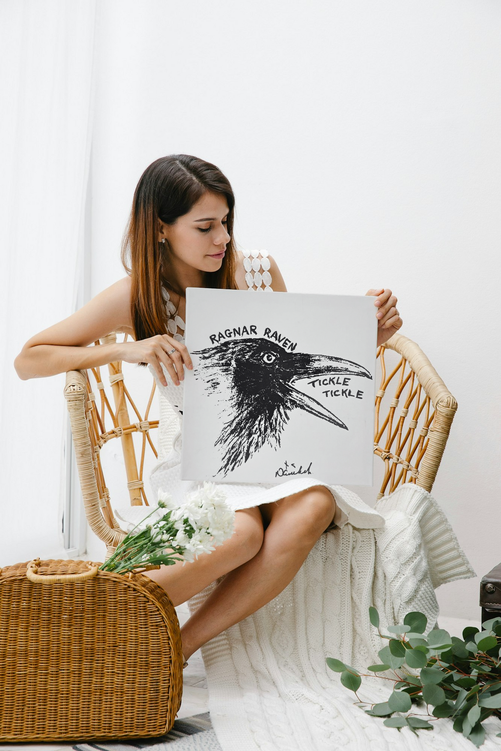 "Ragnar Raven Sketch" Canvas 20x20 cm