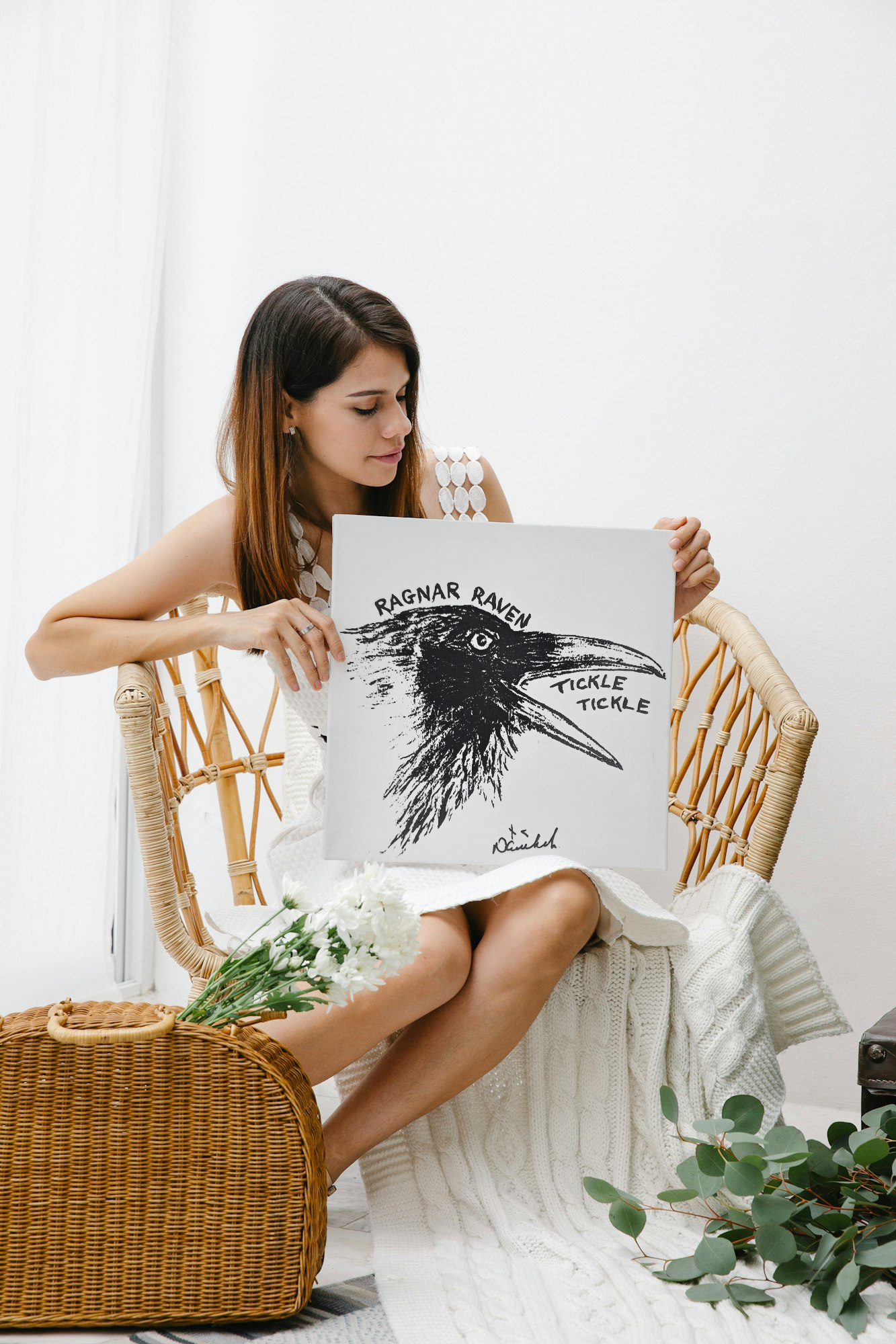 "Ragnar Raven Sketch" Canvas 20x20 cm